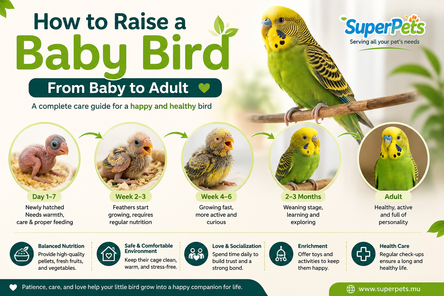 How to Raise a Baby Bird: A Complete Guide from Chick to Adult